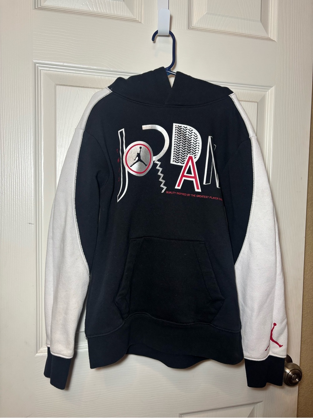 Jordan Black and White Graphic Pullover Hoodie